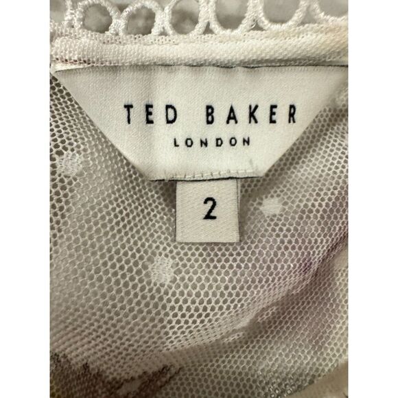 Ted Baker Arelin Rose Floral Print Blouse Shirt Elegant Fit & Flare - Picture 7 of 7